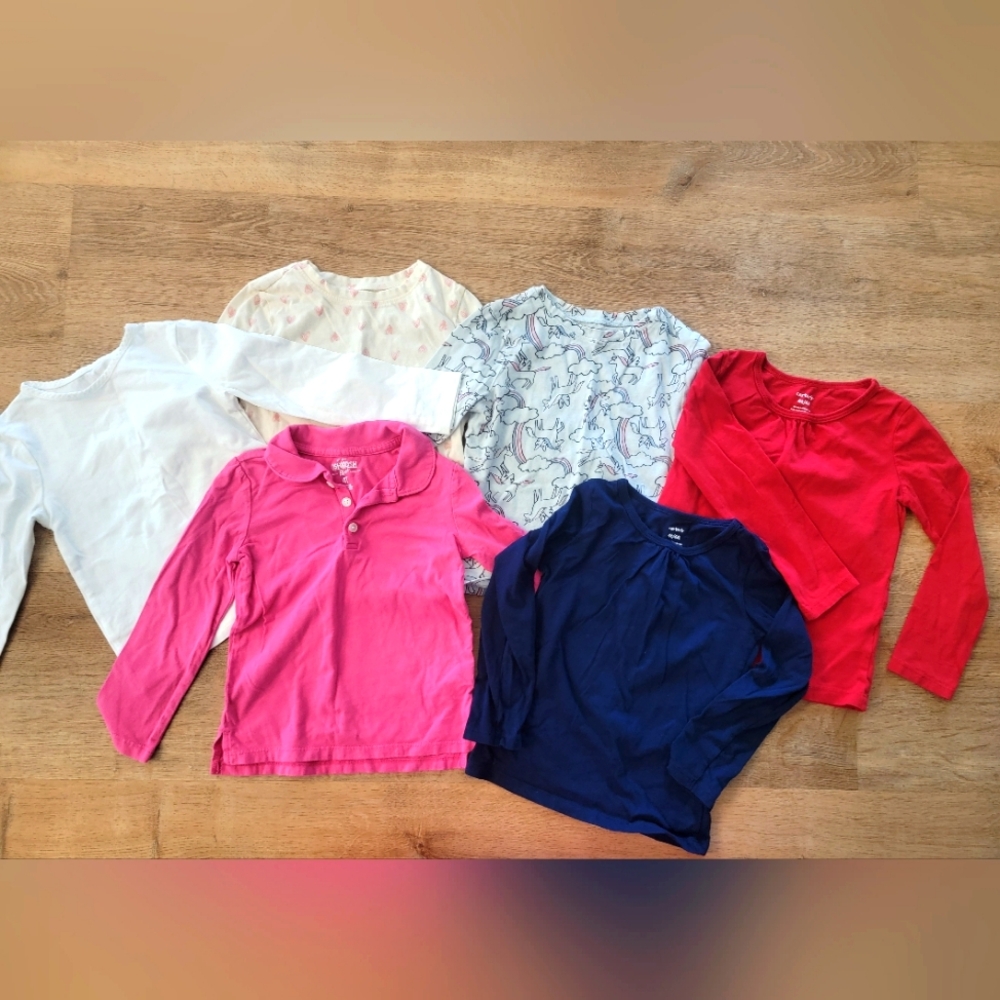 Girls Long Sleeve Shirts- 6 in Lot